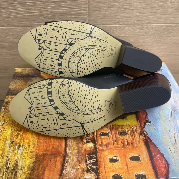 Bella Vita Kathy Open Toe Black Leather Mule Sandals Women Size 8 - Picture 4 of 17